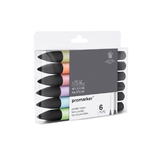 Set De 6 Promarker Pastel – Pack Économique De Marqueurs Couleur Pastel