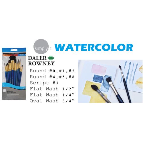Set De 10 Pinceaux Brosses Pour Aquarelle – Assortiment De Tailles Variées