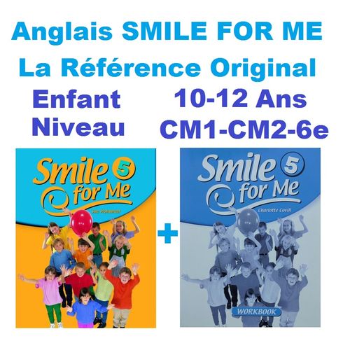 Pack Anglais Smile For Me 5,manuel + Activité Cm1-cm2-6e