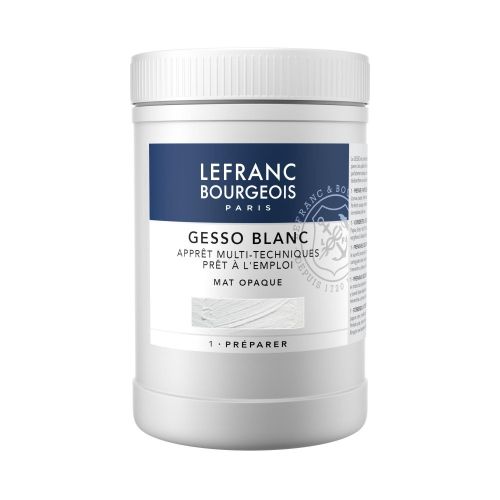Lefranc & Bourgeois Gesso En Pot De 1l,sous-couche Sur Les Surfaces Poreuses,peinture Grasse&maigre