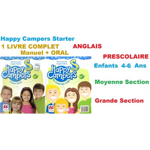 Happy Campers Starter - Manuel d'Anglais Préscolaire (4-6 ans)