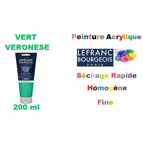 Peinture Acrylique Vert Véronèse – Fine, Séchage Rapide, Texture Onctueuse Et Homogène