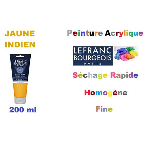 Peinture Acrylique Jaune Indien – Fine Qualité, Séchage Rapide, Texture Onctueuse Et Homogène
