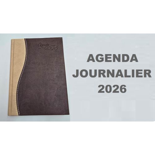 Agenda Journalier 2026 Élégant – Papier Blanc Avec Ruban Marque-page