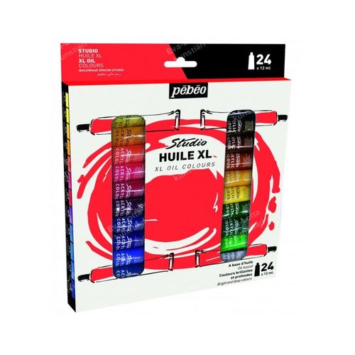 Set de 24 tubes de peinture à l’huile fine 12 ml, couleurs pigmentées et lumineuses