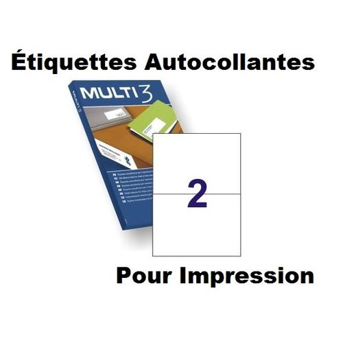 Étiquettes Adhésives Multi 3 Blanches 210x148 Mm – Impression