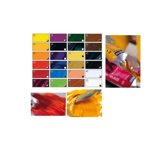 Set De 24 Tubes De Peinture À L’huile Fine 12 Ml, Couleurs Pigmentées Et Lumineuses thumbnail 3