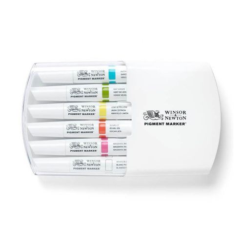 Lot de 6 Marqueurs Pigmentés Couleurs Vibrantes Encre Haute Technologie Spectre Éclatant