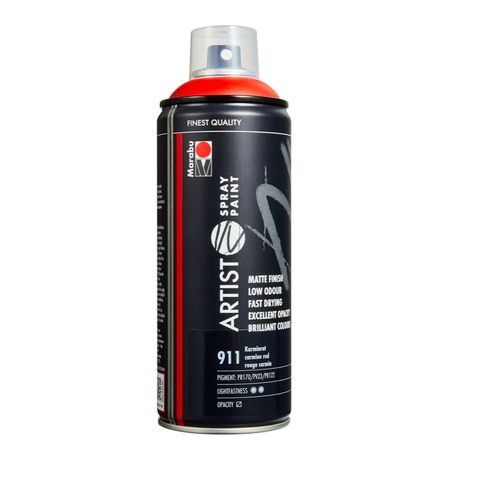 Bombe Peinture Aérosol Artist Spray-adaptée À L'acrylique- Rouge Carmin
