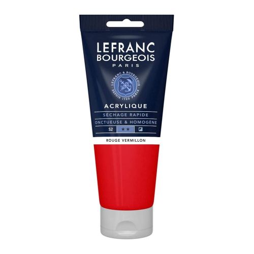 Peinture Acrylique Fine Rouge Vermillon 200 Ml – Séchage Rapide Et Finition Homogène