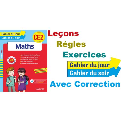 Cahier du Jour / Cahier du Soir Maths CE2/CM1 – Exercices et Corrections