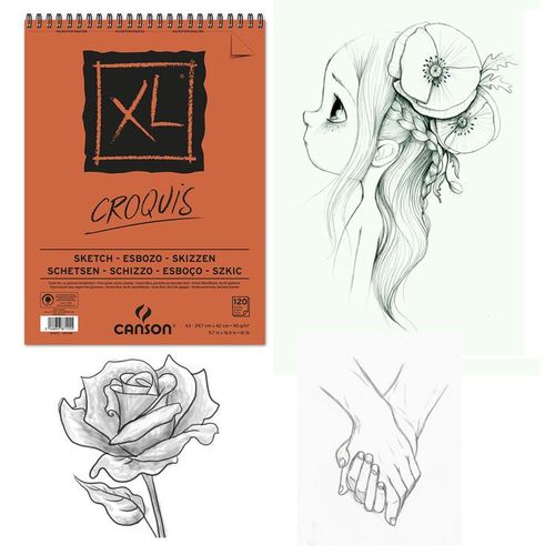 Carnet Croquis Papier 120 Feuilles Grand Format A3