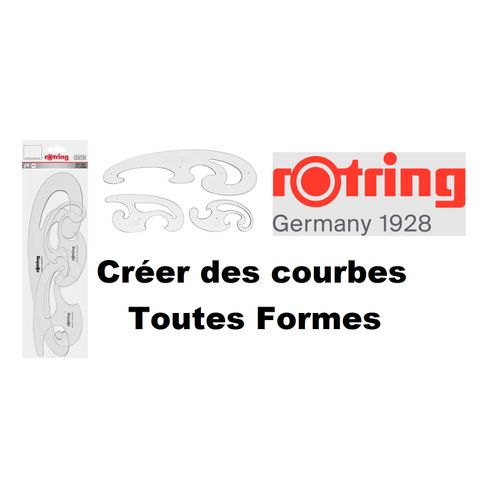 Set 3 Gabarits Traçage Jeux Dessin Technique Trace Courbe / Pistolet / Perroquet