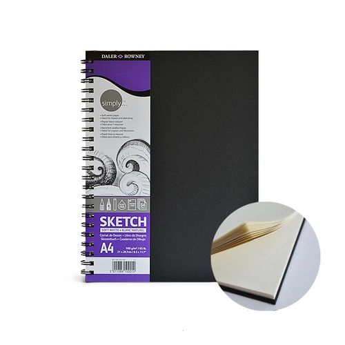 Carnet De Dessin Croquis A4 100 G – 54 Feuilles, Couverture Rigide