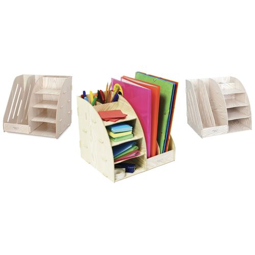 Porte-fichiers En Bois – Rangement Documents Et Fournitures De Bureau
