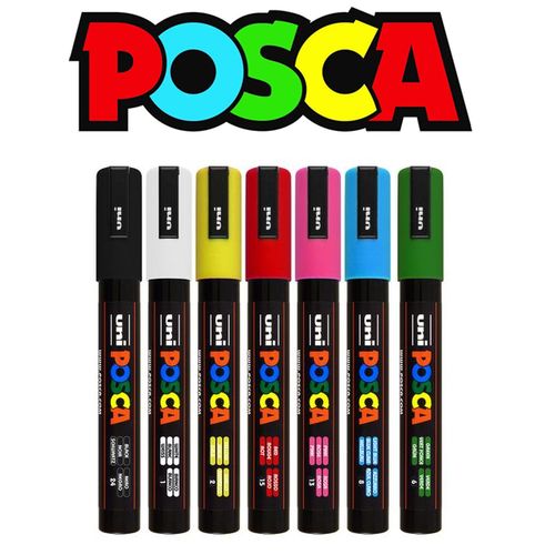 Lot 7 Marqueurs Pc-5m Pointe 2,5 Mm – Couleurs Populaires Sb