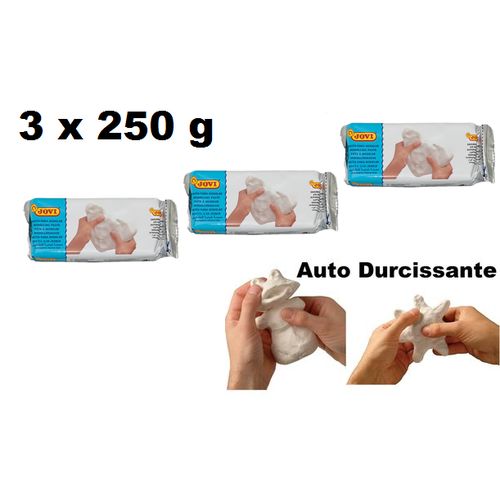 Lot 3 Mini Pâte À Modeler Professionnelle Durcissante Blanc