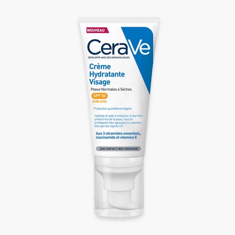 Crème Hydratante Visage Peau Normale À Sèche Spf50