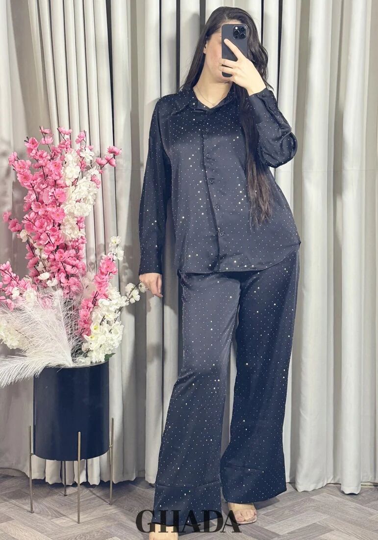 Ensemble Noir À Strass