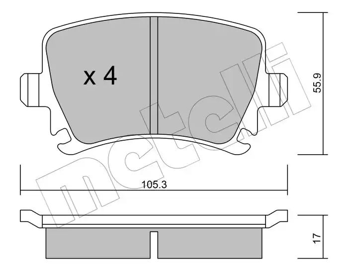 Plaquettes De Frein Tech22-0553-0 Brake Pads