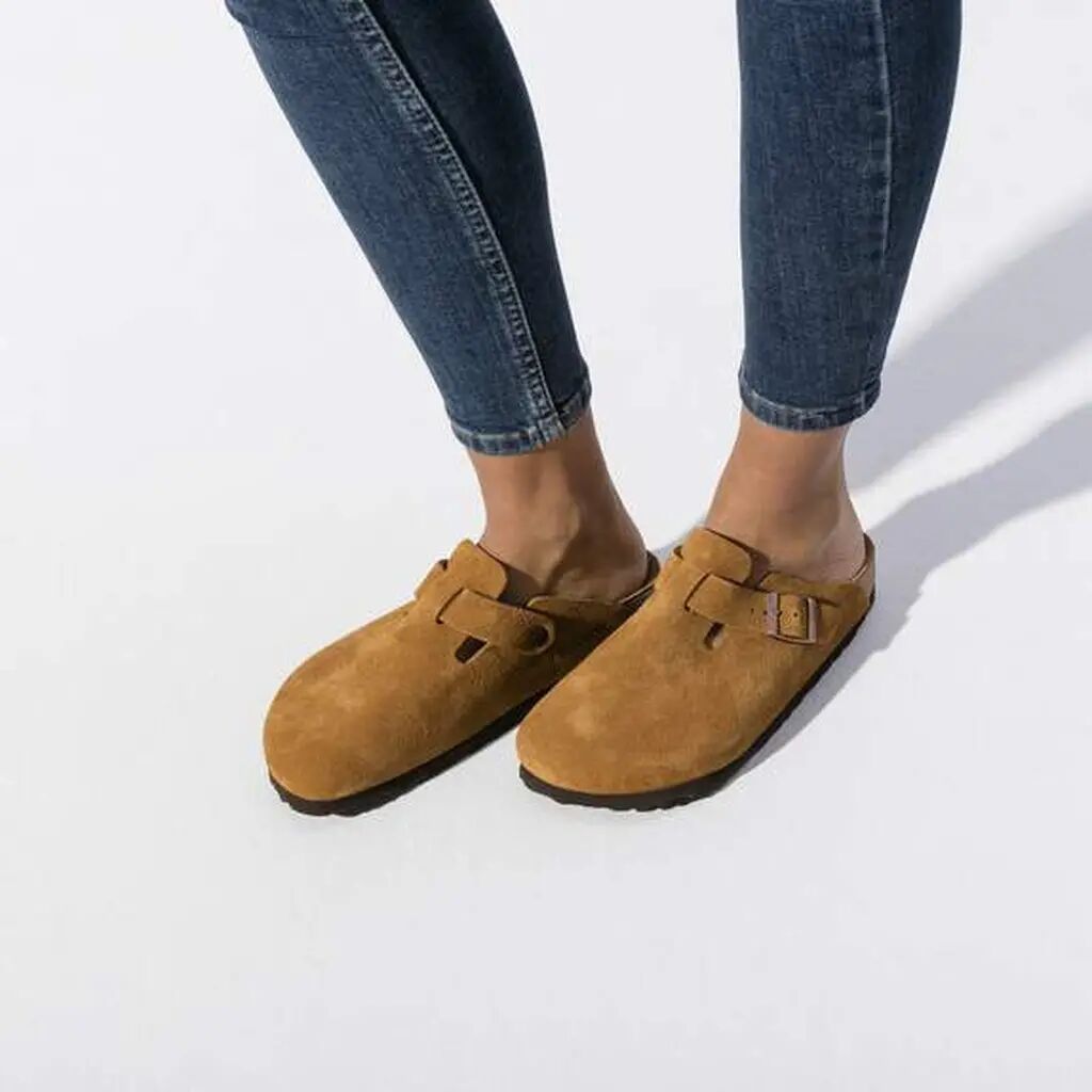 Boston Soft Footbed Suede Leather Mink Narrow