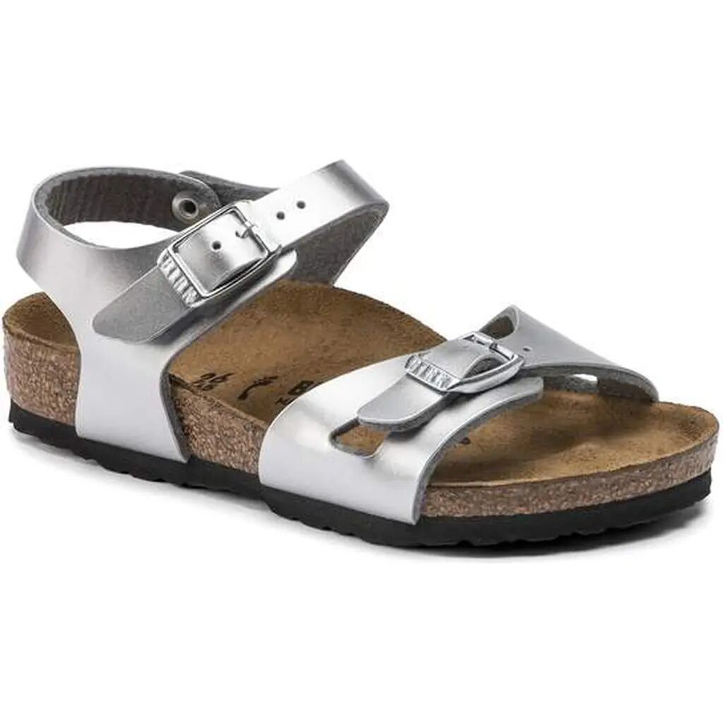 Rio Kids Birko-flor Electric Metallic Silver Narrow