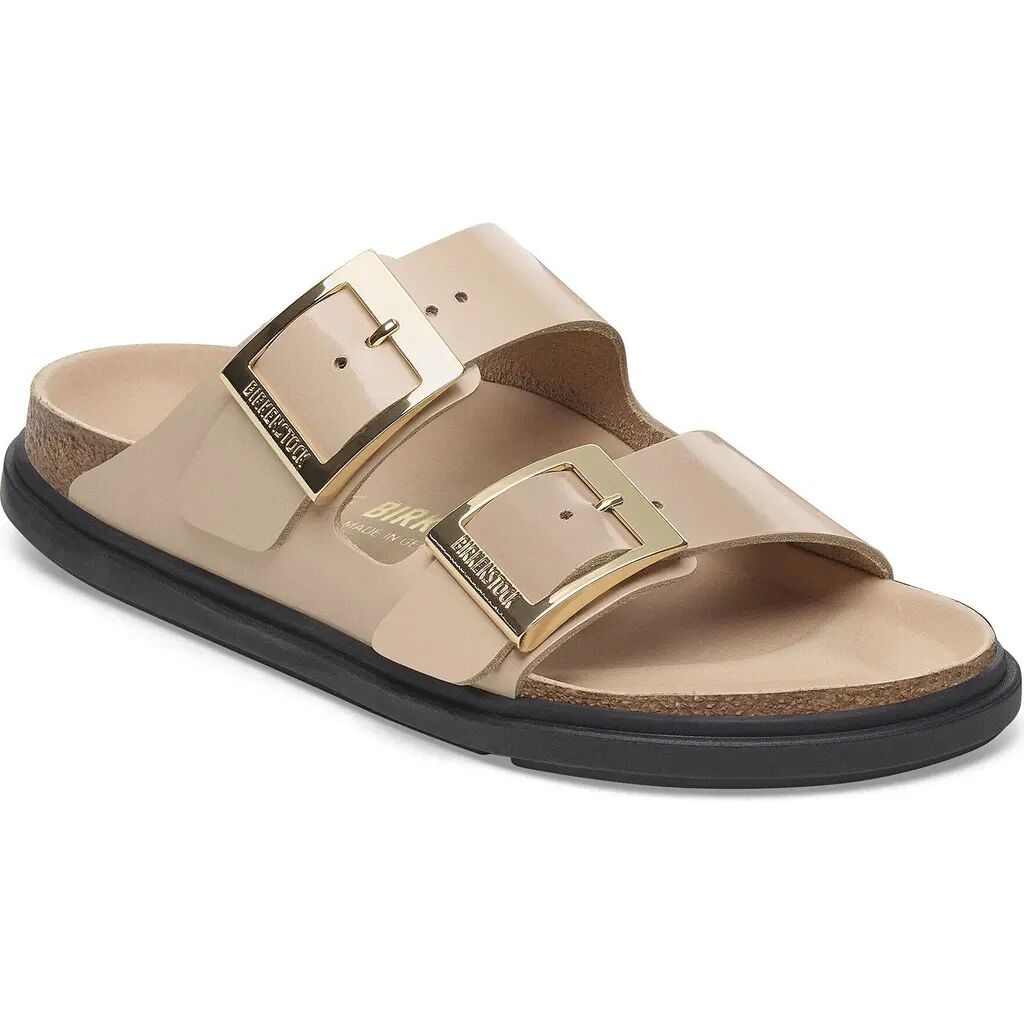 Arizona Droplet Buckle Natural Leather New Beige Narrow
