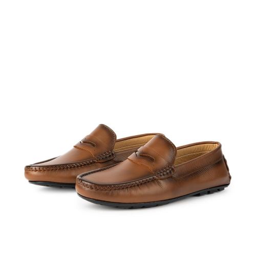 D’007 Mocassin En Cuir
