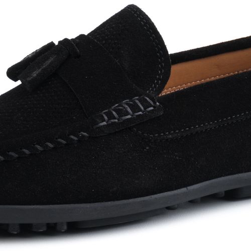 Mocassins En Cuir Daim Avec Glands