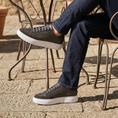 Durbano Profondo 204 : Espadrille En Cuir Homme Gris thumbnail 3