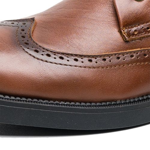Bottines Brogue À Lacets En Cuir