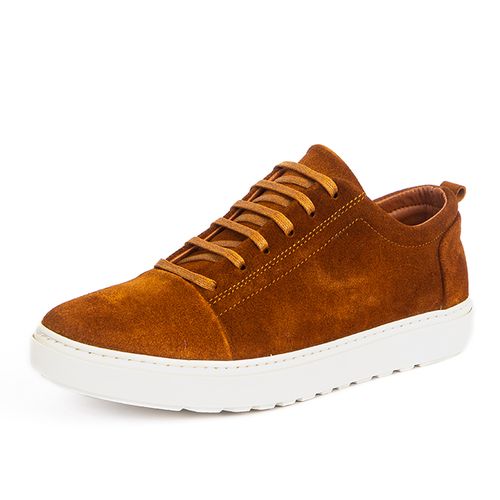 Baskets Basses En Cuir Daim 