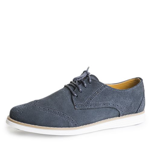 Chaussures Derby Brogue En Cuir Daim