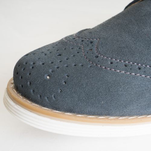 Chaussures Derby Brogue En Cuir Daim