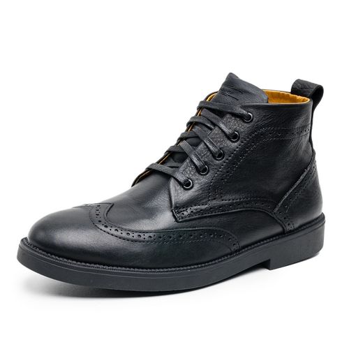 Bottines Brogue À Lacets En Cuir thumbnail 2