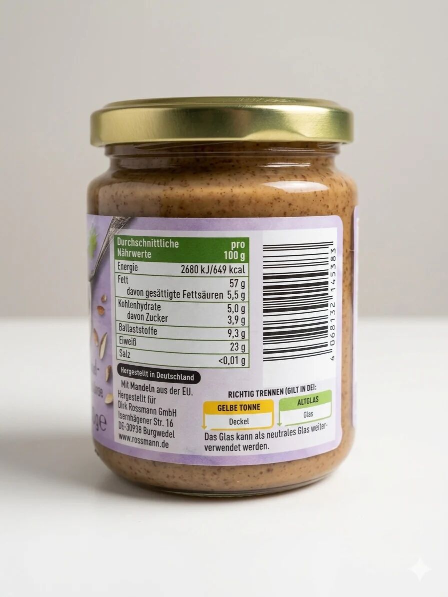 Purée D'amandes Grillées Bio Enerbio – Texture Crunchy – 100% Amandes