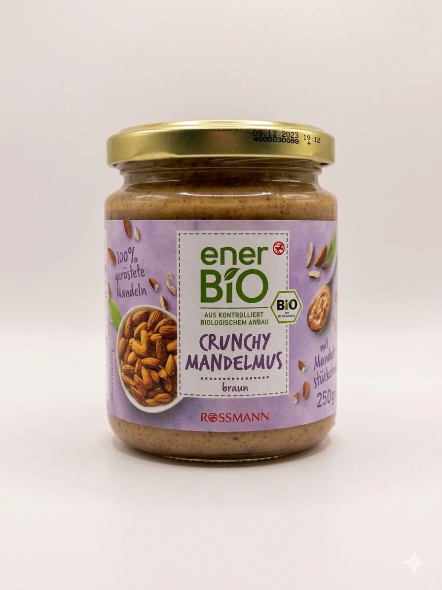 Purée D'amandes Grillées Bio Enerbio – Texture Crunchy – 100% Amandes