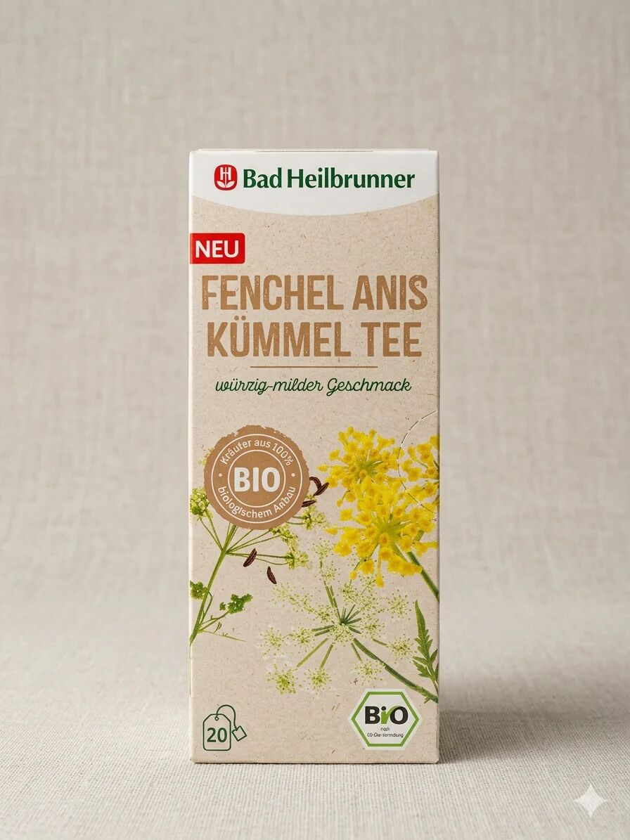 Tisane Bio Bad Heilbrunner – Fenouil, Anis Et Carvi – 20 Sachets