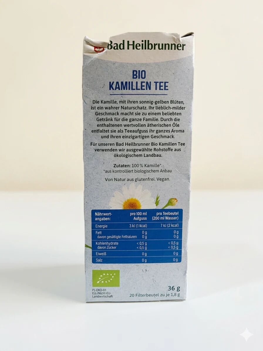 Infusion Camomille Bio (goût Doux) – 20 Sachets 