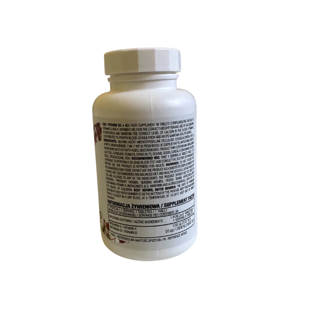 Vitamin D3 + K2 (mk-7) Professional Line Cure De 3 Mois