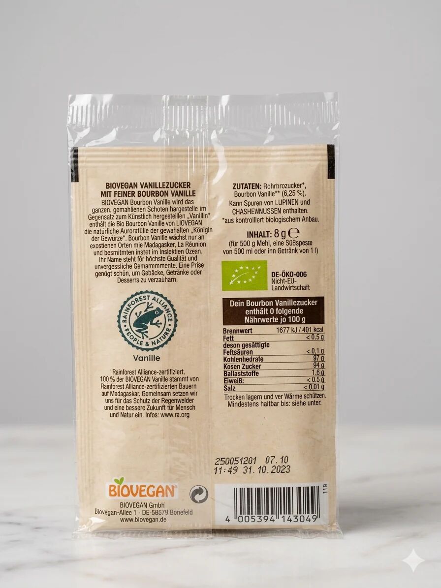 Sucre Vanillé À La Vanille Bourbon Bio Mein Bourbon-vanille Zucker 