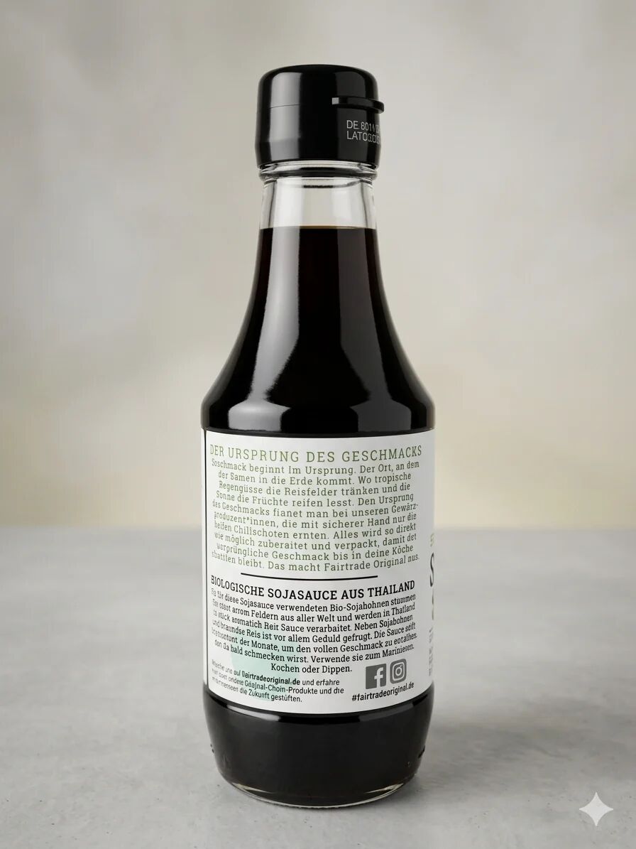 Sauce Soja Bio Fairtrade Original – Naturellement Fermentée – Sans Gluten & Vegan 