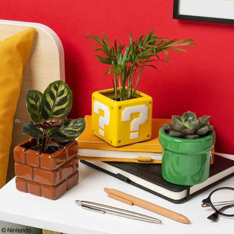 Set De 3 Mini Pots Décoratifs Nintendo Super Mario