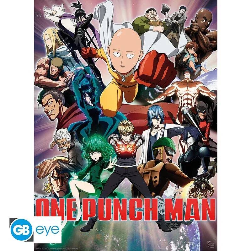 Set 2 Posters One Punch Man Saitama & Genos thumbnail 2