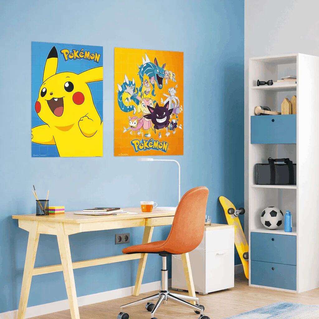 Set 2 Posters Pokemon Personnages Colorés thumbnail 3