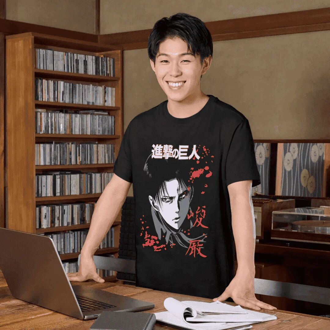 Tshirt Attack On Titan – Levi Ackerman thumbnail 4