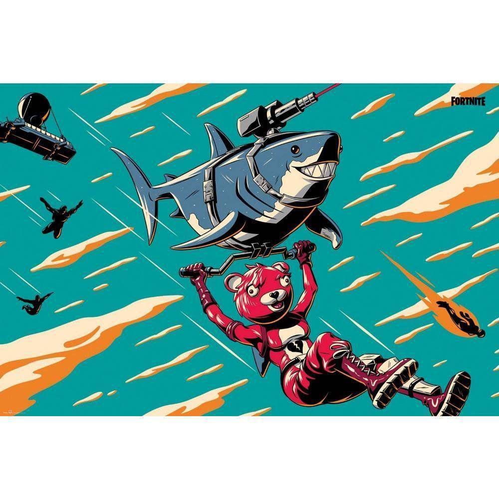 Poster Fortnite Laser Shark