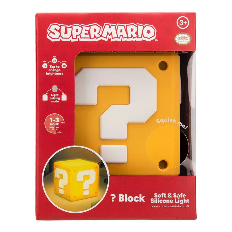 Lampe Nintendo Super Mario Question Squishyglo Rechargeable