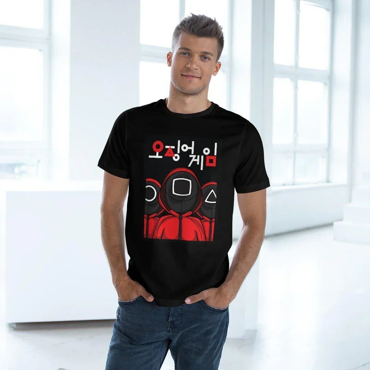 Tshirt Squid Game Carré Rond Triangle thumbnail 1