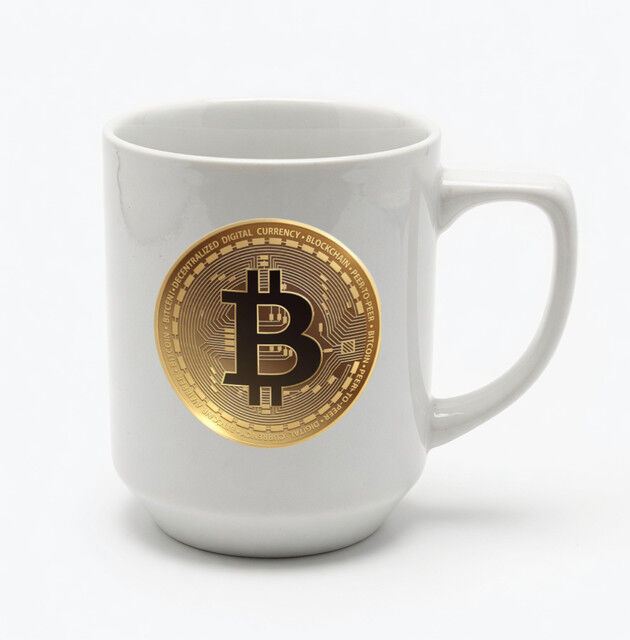 Mug Bitcoin Logo Gold Crypto thumbnail 3